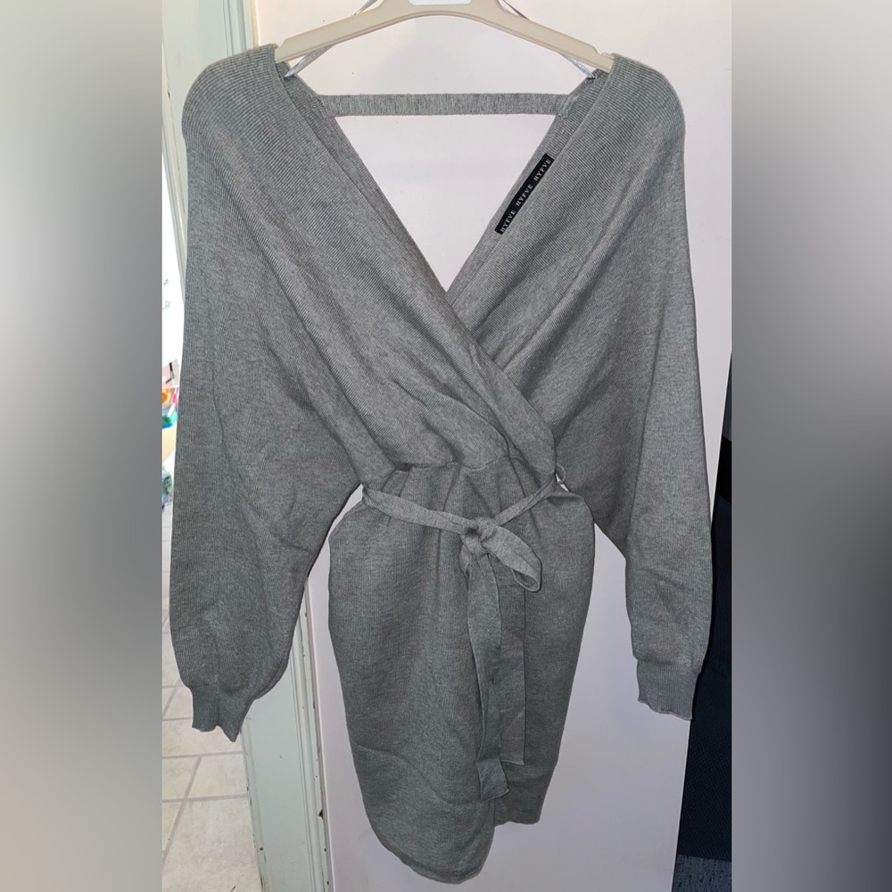 Nanamacs Eclair Wrap Mini Knit Dress